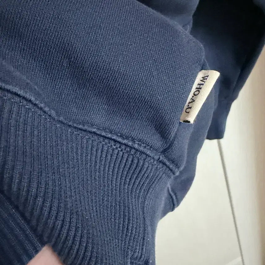 [BUNJANG] Who.A.U 1849 Navy Hoodie (S) / 후아유1849 후드 네이비 코듀로이 후드긴팔(s)