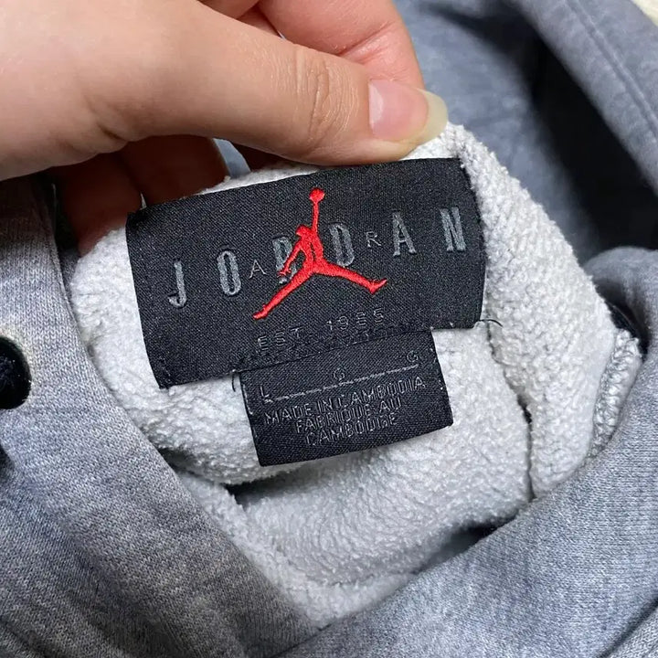 [BUNJANG] Nike Air Jordan Hoodie Gray / 조던 x 나이키 에어 후드티 그레이 교신