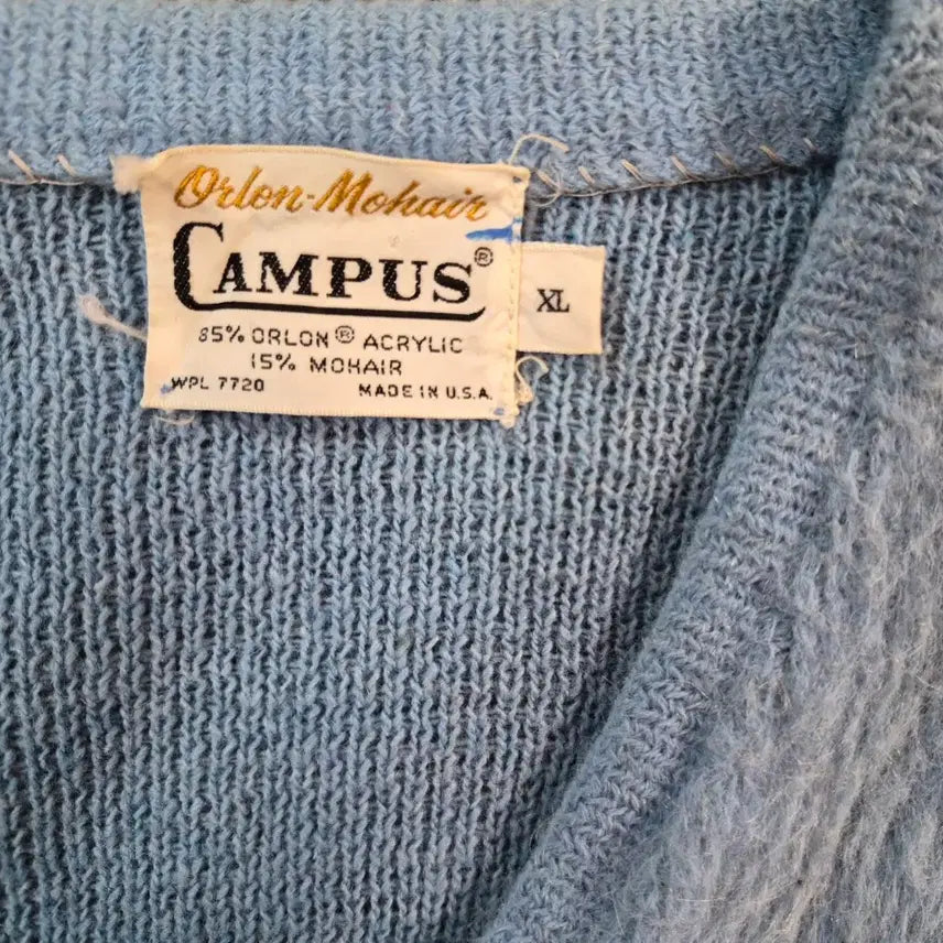 [BUNJANG] Campus 60s USA Mohair Cardigan (XL) / Campus 60s USA Fuzzy Mohair 가디건 (XL)