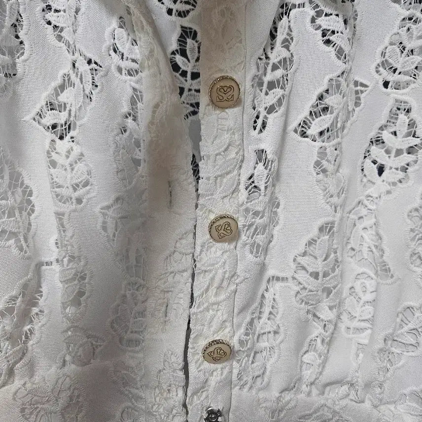 [BUNJANG] Sandro Lace Long Dress / 산드로 화이트 레이스 롱 원피스