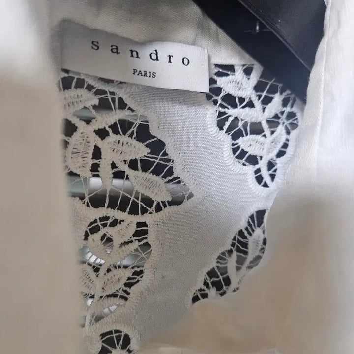 [BUNJANG] Sandro Lace Long Dress / 산드로 화이트 레이스 롱 원피스