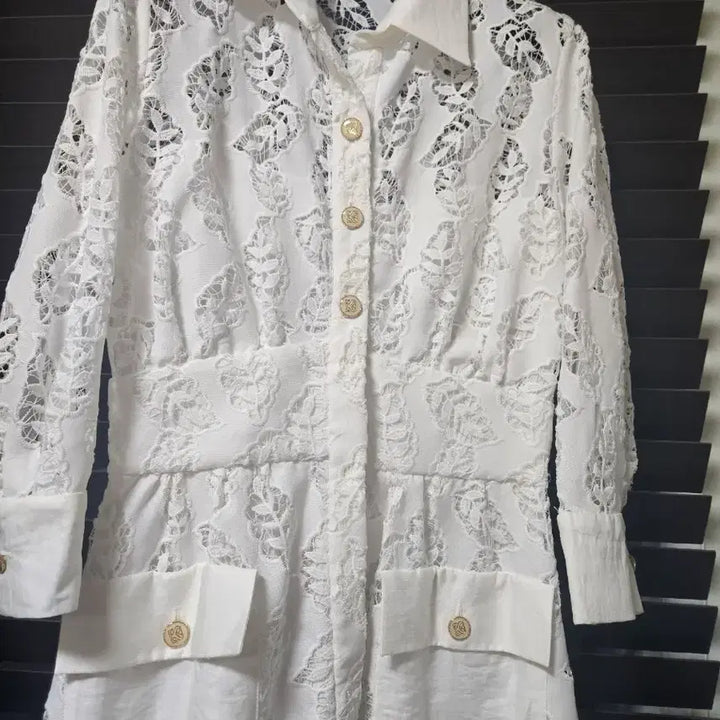 [BUNJANG] Sandro Lace Long Dress / 산드로 화이트 레이스 롱 원피스