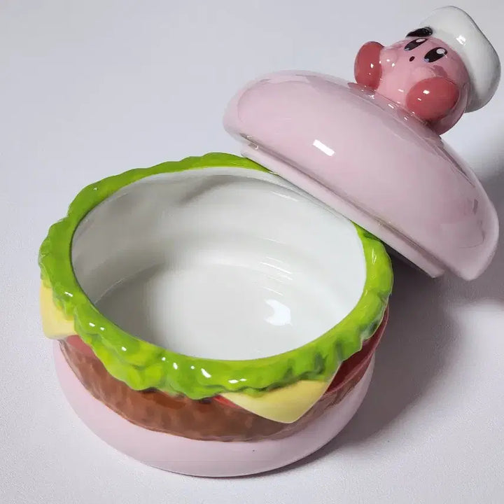 [BUNJANG] Kirby Kirby Cafe Hamburger Ceramic Storage Box / 별의 커비 커비카페 햄버거 도자기 보관함