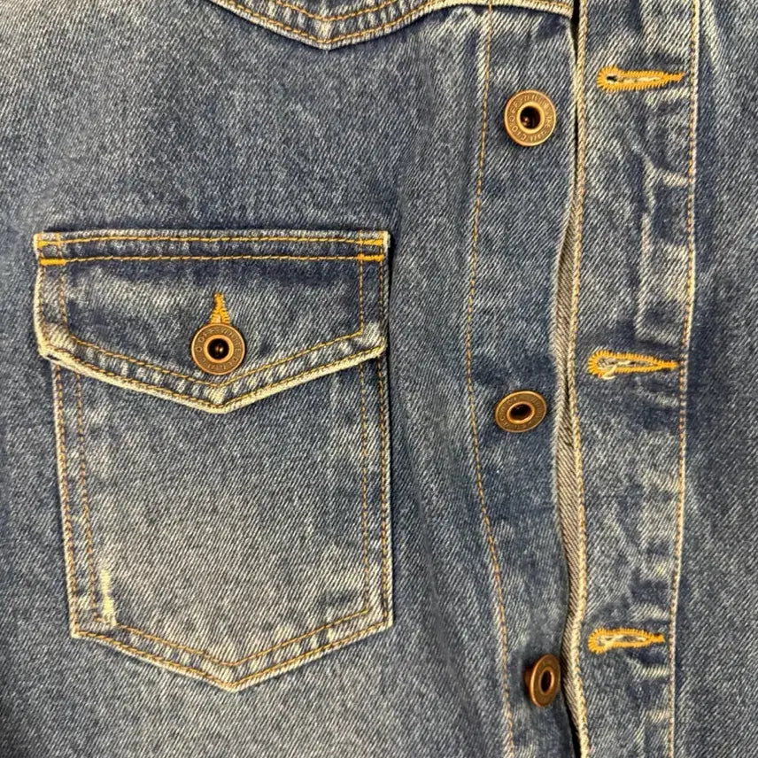 [BUNJANG] Off-White Back Logo Denim Shirt / 오프화이트 백로고 데님 셔츠