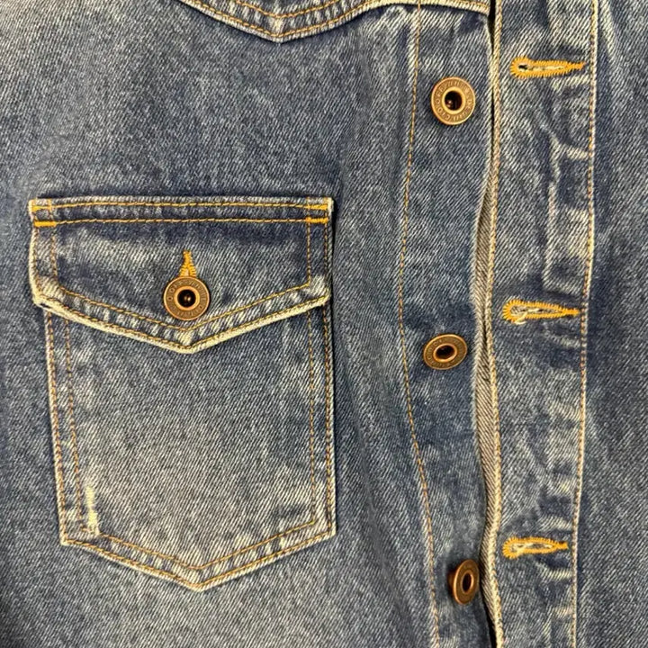 [BUNJANG] Off-White Back Logo Denim Shirt / 오프화이트 백로고 데님 셔츠