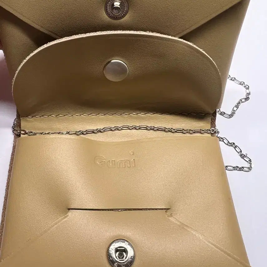 [BUNJANG] Gumi Project Beige Leather Wallet / 구미 지갑 / Gumi project 반지갑 wallet