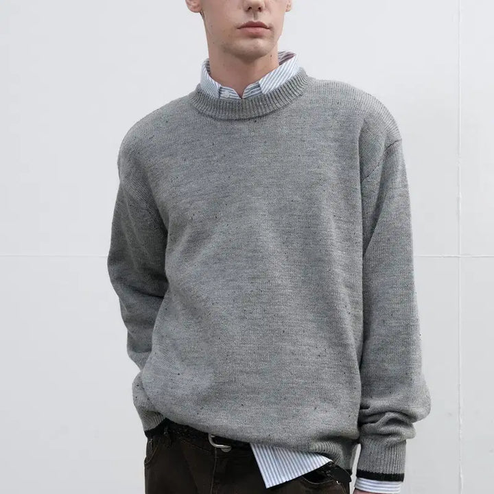 [BUNJANG] General Idea Nepsa Crew Neck Gray Knit L / (새상품)제너럴아이디어 네프사 크루넥 그레이 니트 L