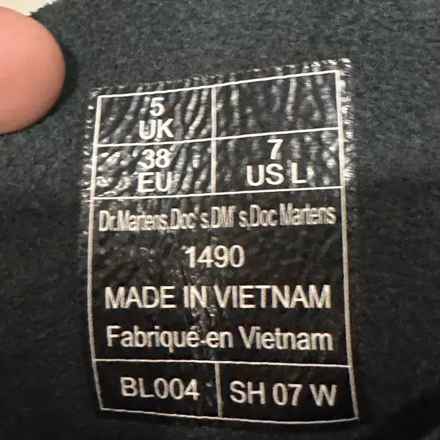 [BUNJANG] Dr. Martens 1490 Black Boots UK5 / 닥터마틴 1490 블랙 부츠 UK5 (240mm)