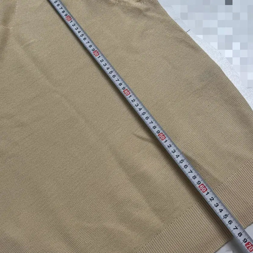 [BUNJANG] Beige V-Neck Knit Sweater / 베이지 V넥 니트