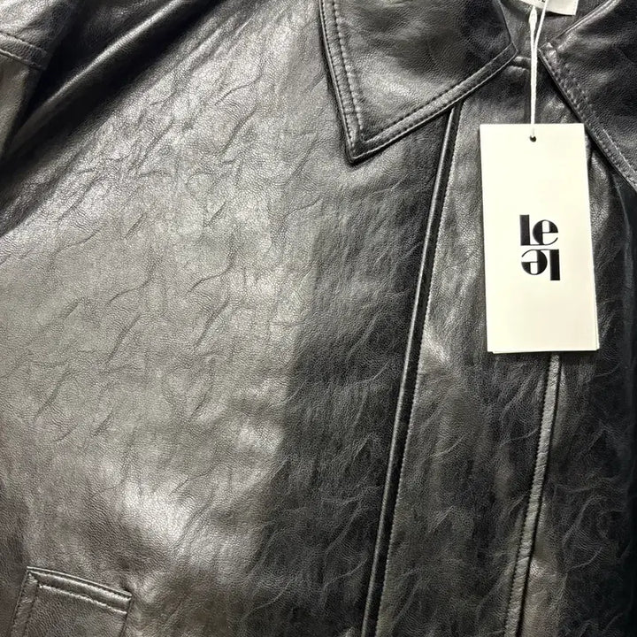 [BUNJANG] Fox Leather Oversized Blouson (Black) / 폭스 레더 오버 핏 블루종(블랙)