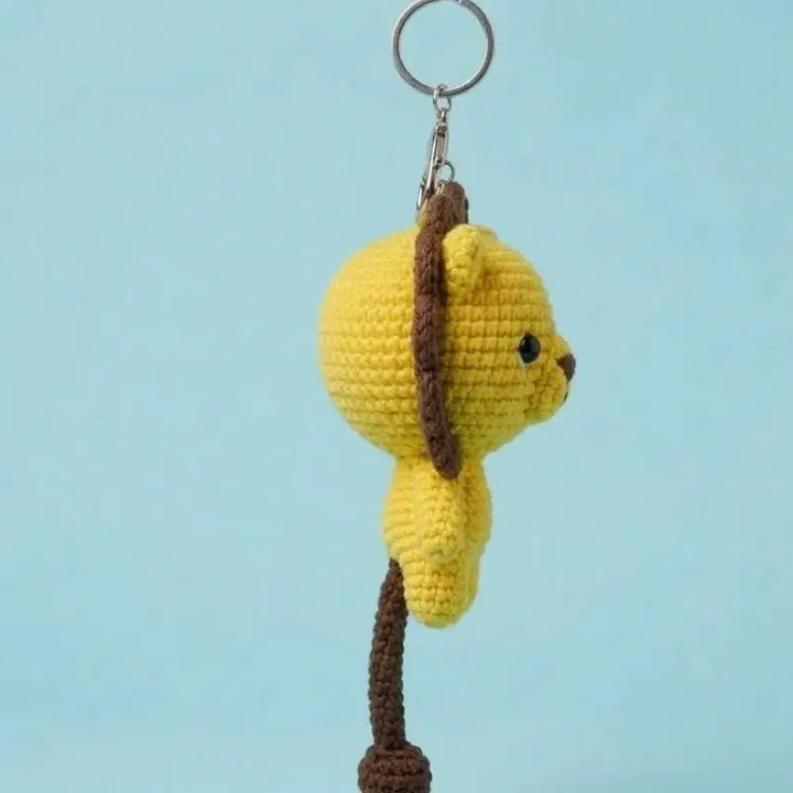 [BUNJANG] Handmade Baby Lion Crochet Keyring / [핸드메이드] 살랑살랑 긴 꼬리가 매력인 아기 사자 코바늘 키링