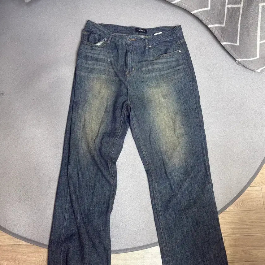 [BUNJANG] TOPI Washing Straight Denim Pants / 토피 워싱 스트레이트 데님 바지