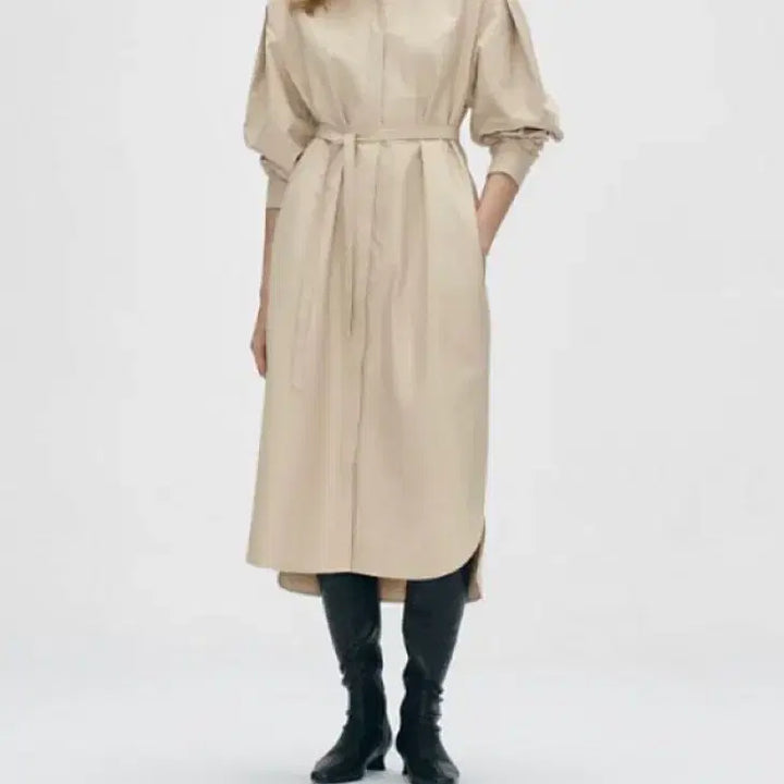 [BUNJANG] Sienne Od Detail Shirt Maxi Dress / 시에 오드 디테일 셔츠 원피스(맥시)