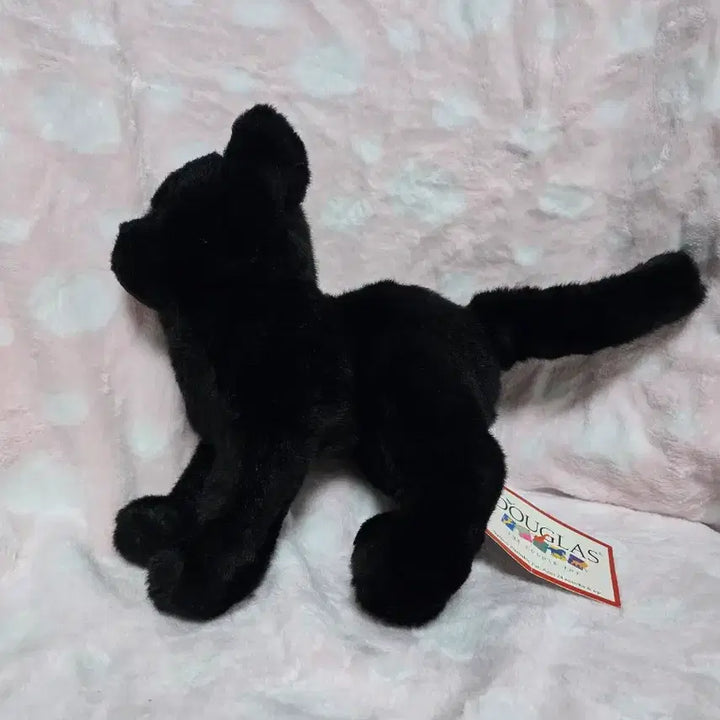 [BUNJANG] Douglas Black Panther Cat Plush Doll / 더글라스 흑표범 닮은 검은 고양이 인형 고전 빈티지 인형
