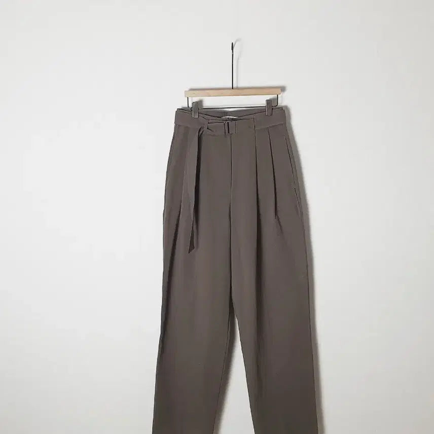 [BUNJANG] Washed Cotton Pleated Belt Pants / (새) 워싱 코튼 핀턱 벨트 팬츠 s
