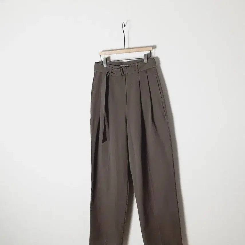 [BUNJANG] Washed Cotton Pleated Belt Pants / (새) 워싱 코튼 핀턱 벨트 팬츠 s