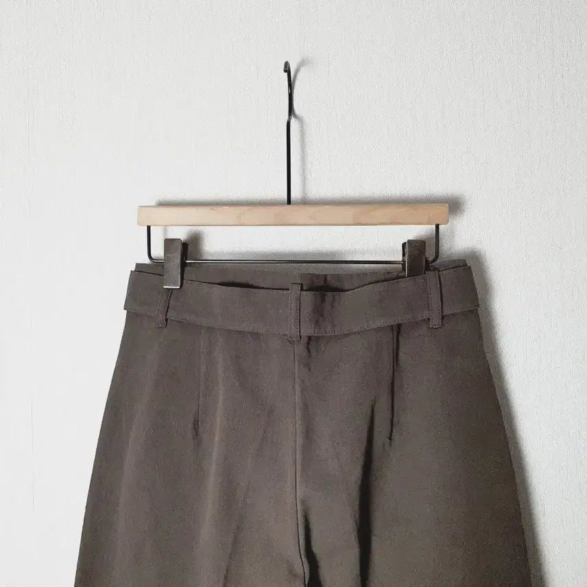 [BUNJANG] Washed Cotton Pleated Belt Pants / (새) 워싱 코튼 핀턱 벨트 팬츠 s