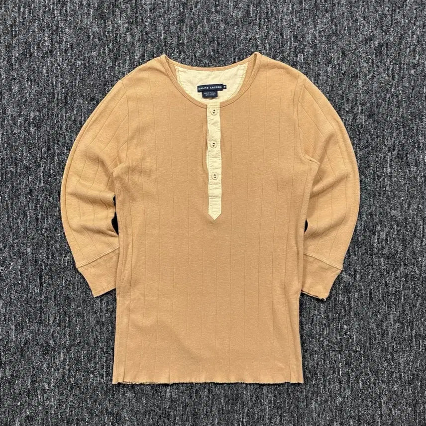 [BUNJANG] Polo Beige Cotton Knit Button Detail Sweater Size M / 폴로 베이지 코튼 니트