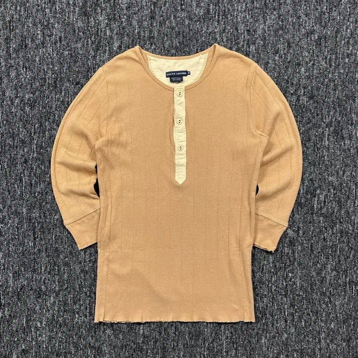 [BUNJANG] Polo Beige Cotton Knit Button Detail Sweater Size M / 폴로 베이지 코튼 니트