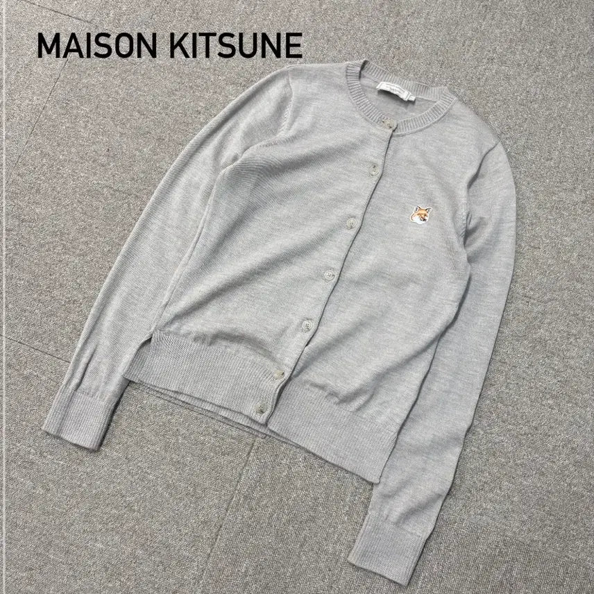 [BUNJANG] Maison Kitsune Fox Patch Round Cardigan / [S] 매장판 메종키츠네 폭스 패치 라운드  가디건