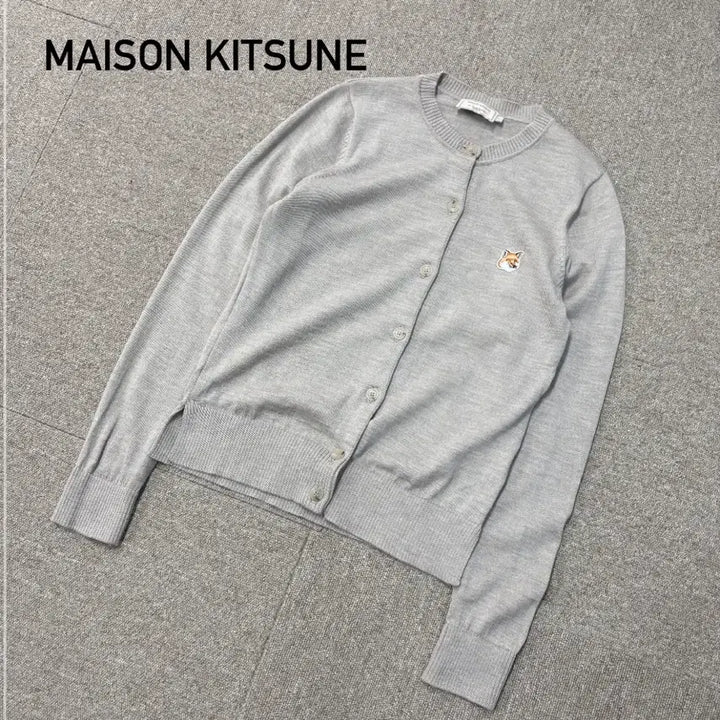 [BUNJANG] Maison Kitsune Fox Patch Round Cardigan / [S] 매장판 메종키츠네 폭스 패치 라운드  가디건