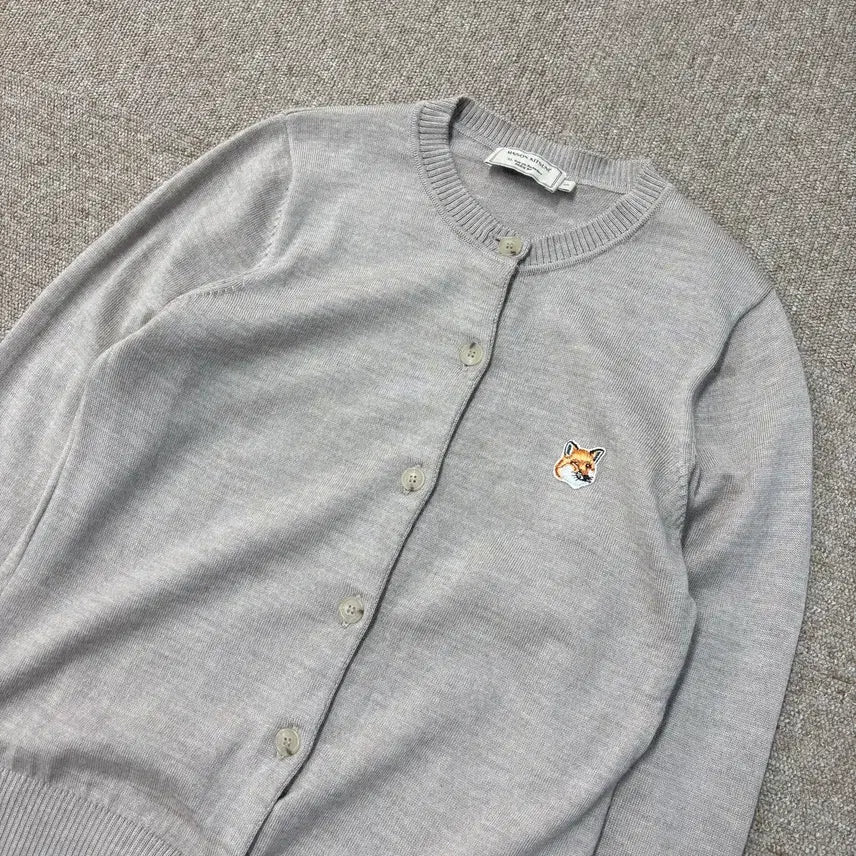 [BUNJANG] Maison Kitsune Fox Patch Round Cardigan / [S] 매장판 메종키츠네 폭스 패치 라운드  가디건