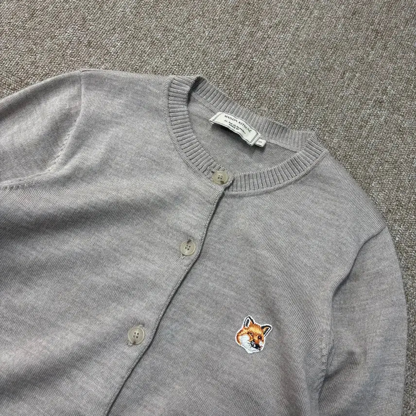 [BUNJANG] Maison Kitsune Fox Patch Round Cardigan / [S] 매장판 메종키츠네 폭스 패치 라운드  가디건