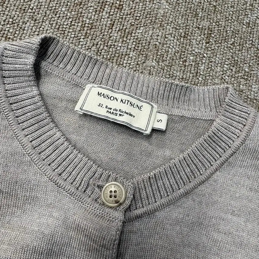 [BUNJANG] Maison Kitsune Fox Patch Round Cardigan / [S] 매장판 메종키츠네 폭스 패치 라운드  가디건