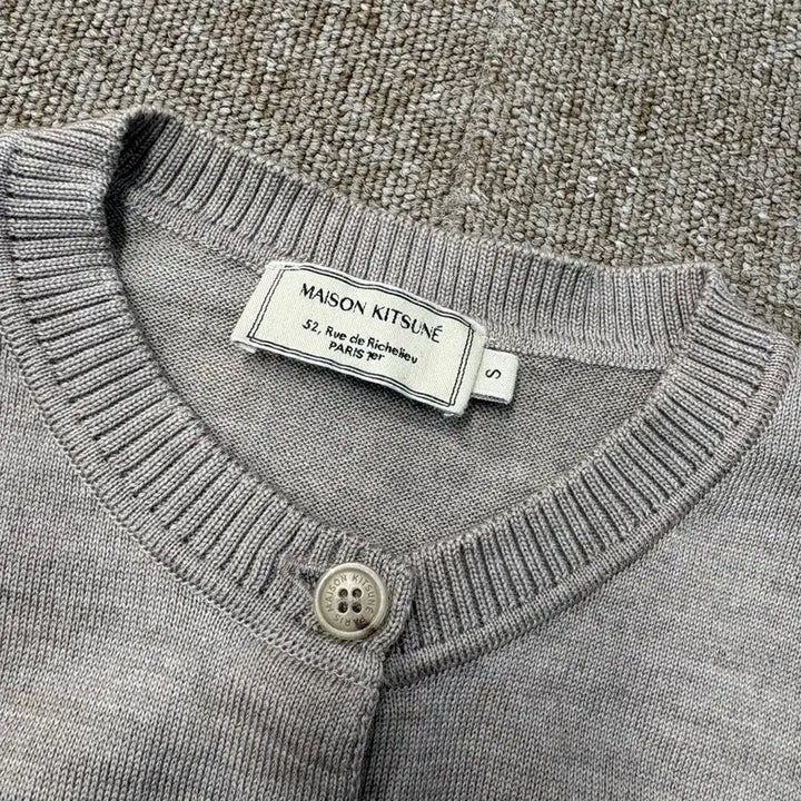 [BUNJANG] Maison Kitsune Fox Patch Round Cardigan / [S] 매장판 메종키츠네 폭스 패치 라운드  가디건