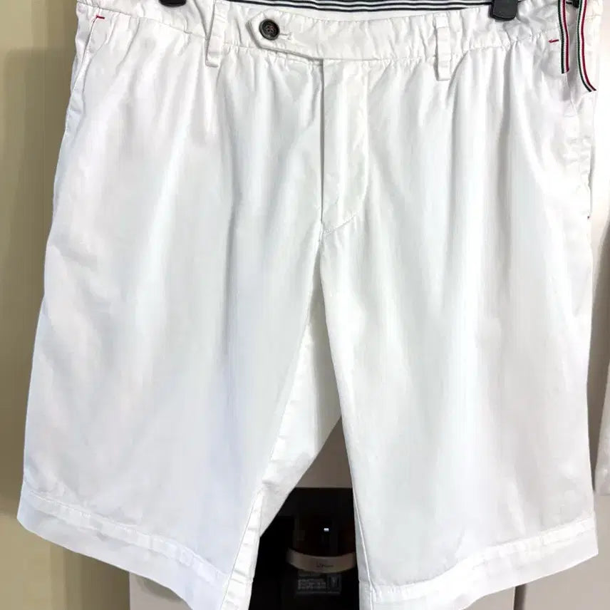 [BUNJANG] DudeNine White Shorts 32 Size / 듀드나인 삼선 화이트 반바지 32사이즈