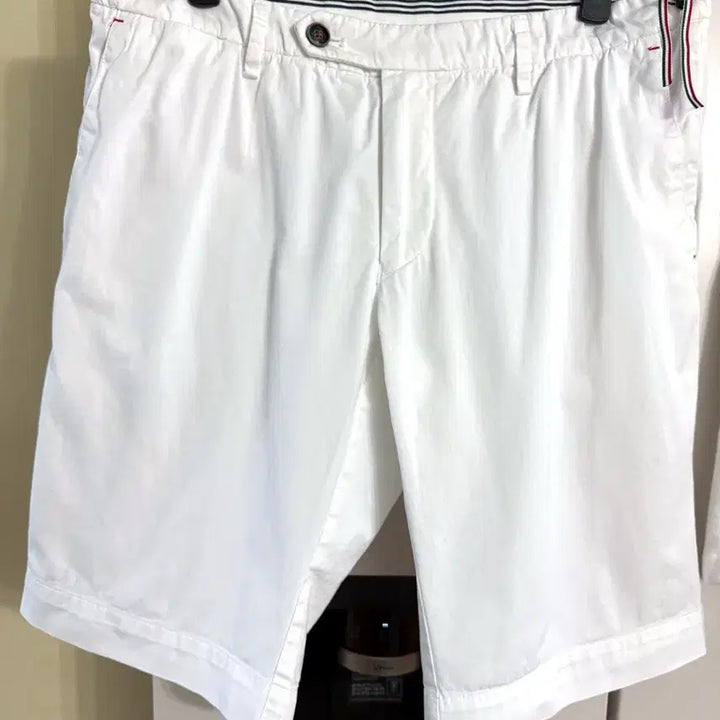 [BUNJANG] DudeNine White Shorts 32 Size / 듀드나인 삼선 화이트 반바지 32사이즈