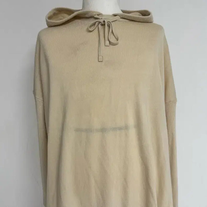[BUNJANG] Ivory Hooded Knit Top / 아이보리색 후드 니트 탑