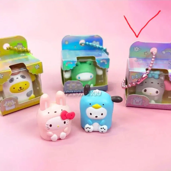 [BUNJANG] Sanrio My Melody Pocket Bean Figure Keyring / [마이멜로디] 산리오 포켓 콩알 피규어 키링 가챠