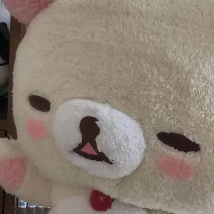 [SOLD OUT] 고전 장모 발그레한 코리락쿠마 대형인형