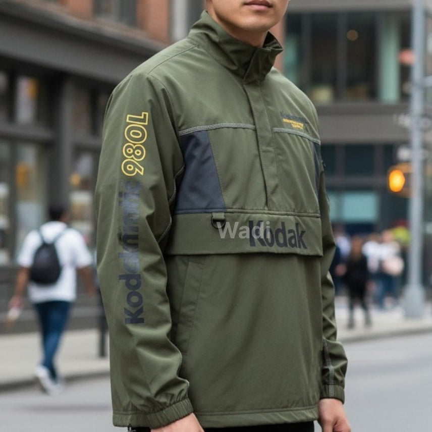 [BUNJANG] Kodak Kodamatic Stretch Anorak Khaki / [코닥] 코다마틱 스탠넥 스트레치 아노락 카키