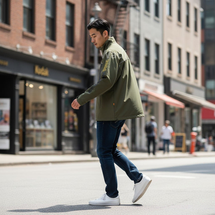 [BUNJANG] Kodak Kodamatic Stretch Anorak Khaki / [코닥] 코다마틱 스탠넥 스트레치 아노락 카키