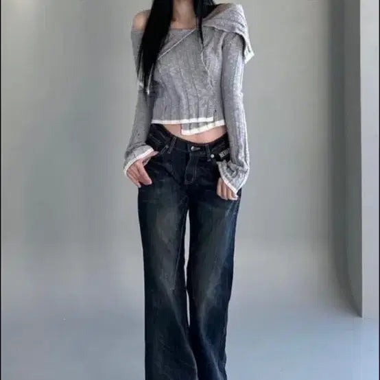 [BUNJANG] Newerlin Vintage Off-shoulder Top / (최종가 가격인하)뉴얼린 데미지 빈티지 오프숄더
