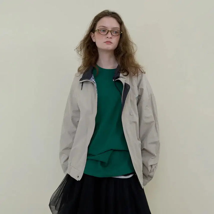 [BUNJANG] Nocontents Reversible Jumper Beige / 노컨텐츠 양면 점퍼 베이지