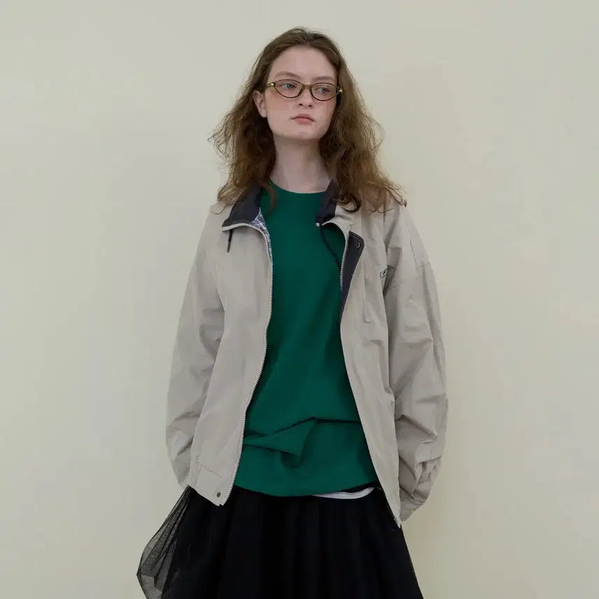 [BUNJANG] Nocontents Reversible Jumper Beige / 노컨텐츠 양면 점퍼 베이지