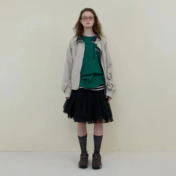 [BUNJANG] Nocontents Reversible Jumper Beige / 노컨텐츠 양면 점퍼 베이지