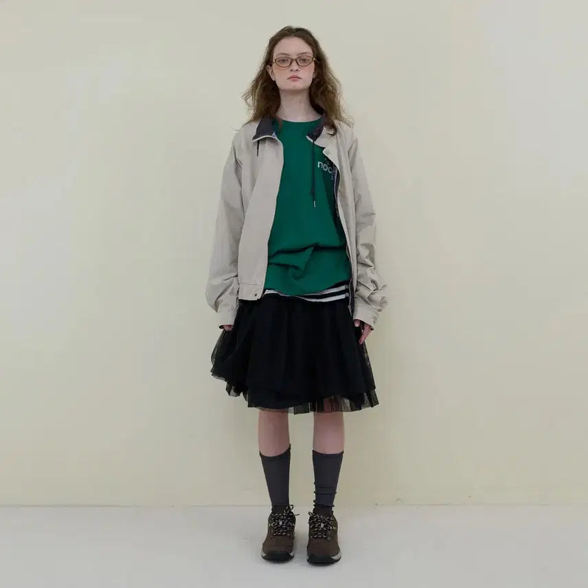 [BUNJANG] Nocontents Reversible Jumper Beige / 노컨텐츠 양면 점퍼 베이지