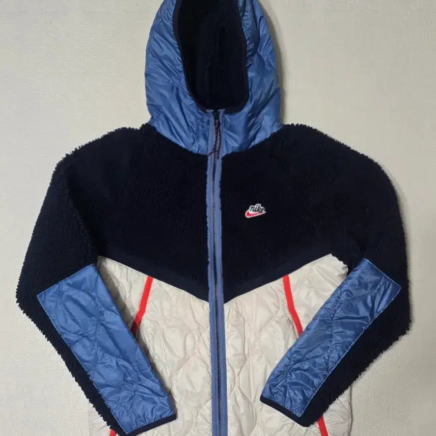 [BUNJANG] Nike Fleece Quilted Hooded Zip-Up Jacket / 나이키 후리스 퀼팅 후드 집업