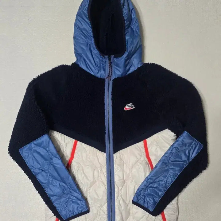 [BUNJANG] Nike Fleece Quilted Hooded Zip-Up Jacket / 나이키 후리스 퀼팅 후드 집업