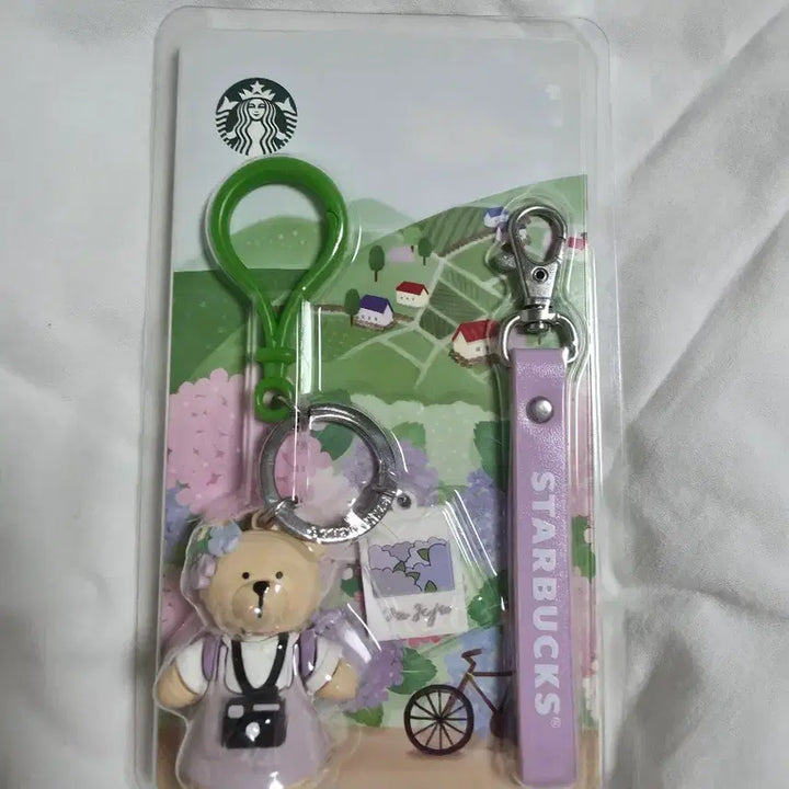 [BUNJANG] Starbucks Jeju Hydrangea Bearista Keyring / 스타벅스 제주수국 베어리스타 키링