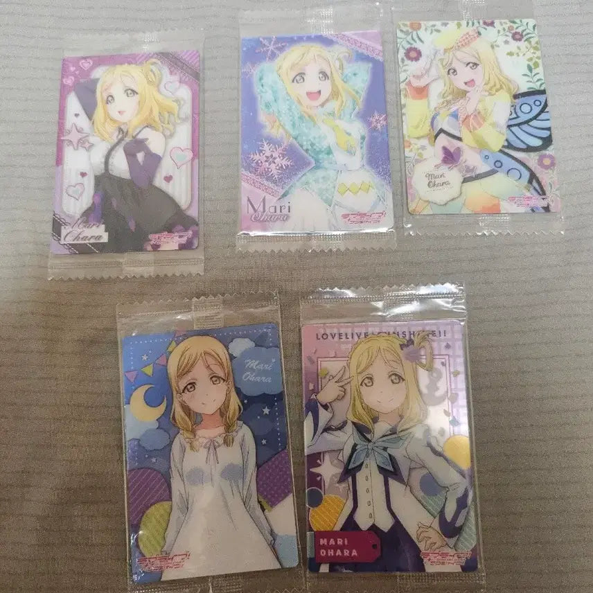 [BUNJANG] Love Live! Mari Wafer Card Bundle Set / 러브라이브 마리 웨하스 카드 5장 일괄 판매
