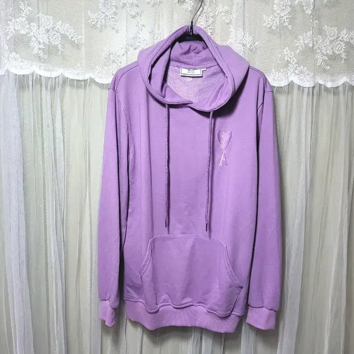[BUNJANG] BTS (Army) Small Heart Logo Hoodie Lavender / 아미 스몰 하트 로고 후드티 라벤더