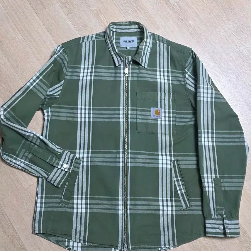 [BUNJANG] Carhartt WIP Green Check Shirt Jacket / 칼하트 윕 그린체크 셔츠 자켓
