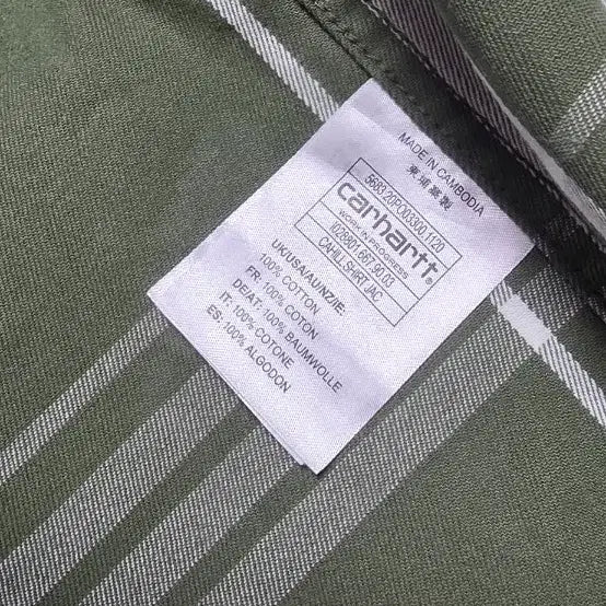 [BUNJANG] Carhartt WIP Green Check Shirt Jacket / 칼하트 윕 그린체크 셔츠 자켓
