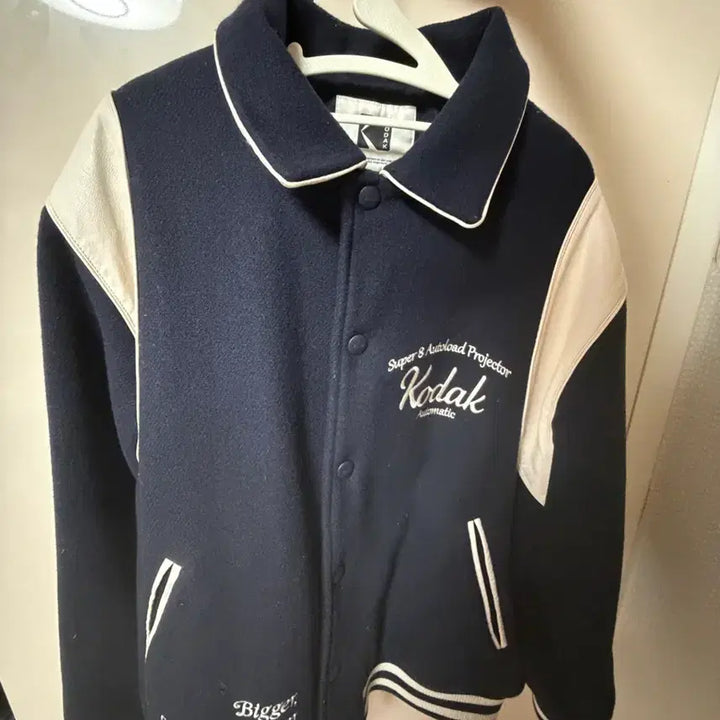 [BUNJANG] Kodak Varsity Jacket (Navy/Ivory) - L / 코탁 바시티 자켓 L