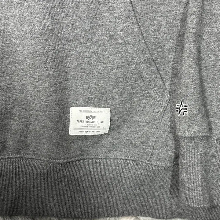 [BUNJANG] Alpha Industries Gray Hoodie XL / 알파인더스트리 그레이 후드티 XL